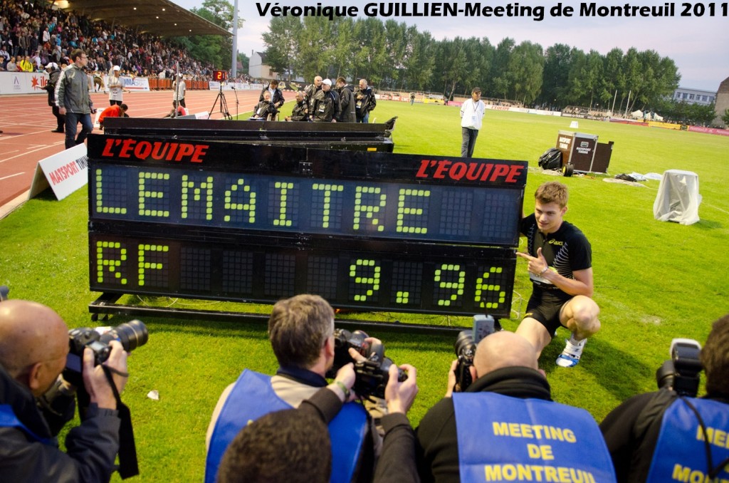 Christophe Lemaitre bat le record de France du 100 mètres en 9''96