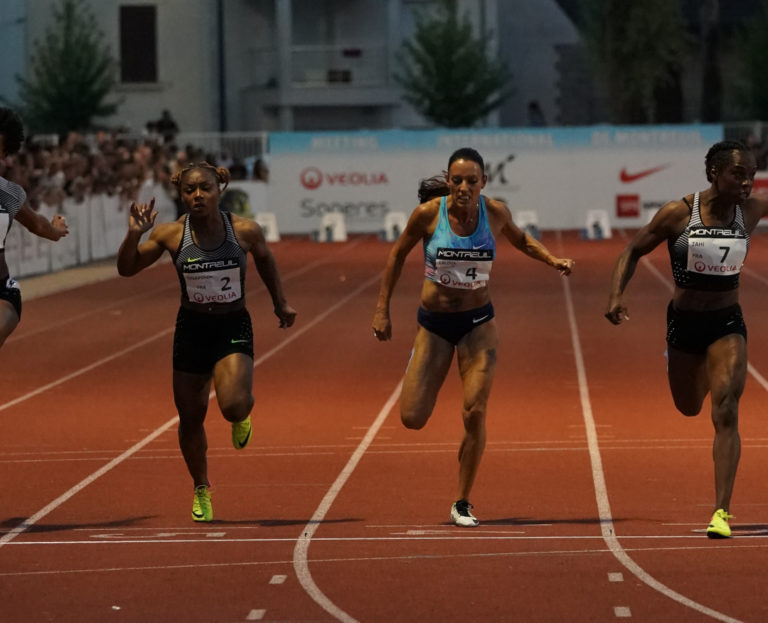 Arrivée du 100m féminin