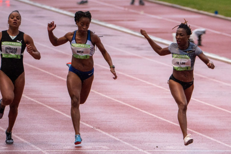 Arrivée du 100m féminin